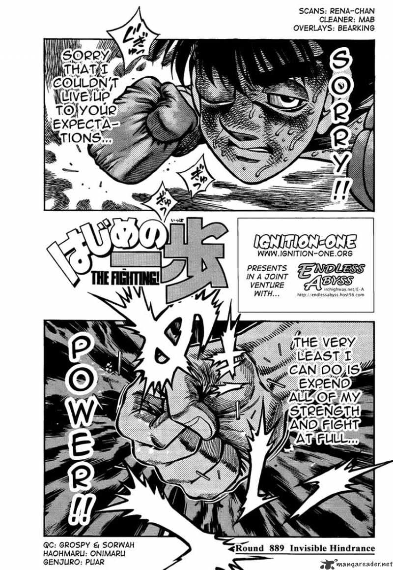 Hajime no Ippo: Fighting Spirit, Chapter 889 image 01